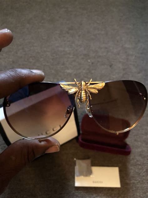 gucci sunglasses bumblebee|Gucci sunglasses with bumble bee.